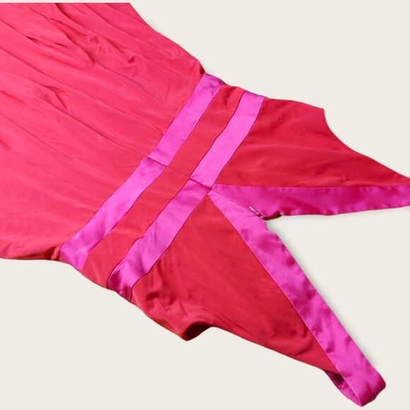 Kay Unger Red and Pink Midi Dress - Picture 8 of 11